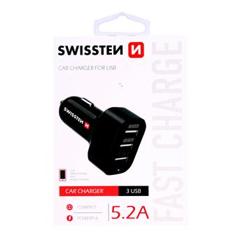 Autonabíječka SWISSTEN 3 x USB 5,2A Power