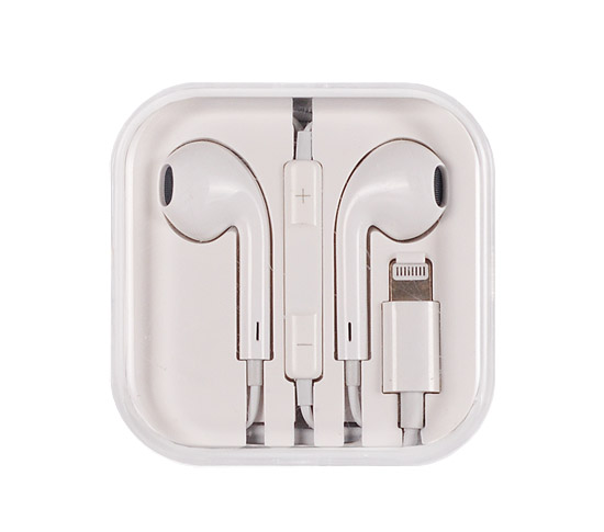 Sluchátka Mega Bass earphones iPhone 7 / 7 Plus / 8 / X Lightning bílé