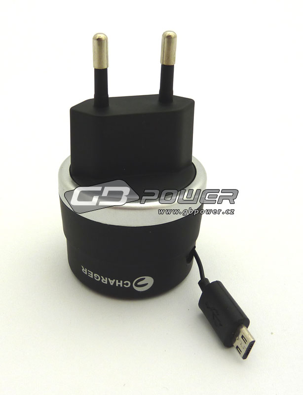 Nabíječka micro USB 1A svinovací černá TD-155