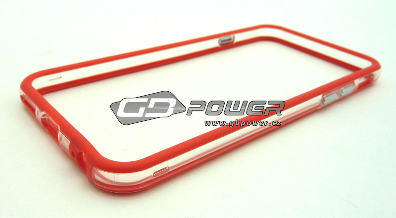 Pouzdro Bumper Apple iPhone 6 (4,7) červeno průhledné