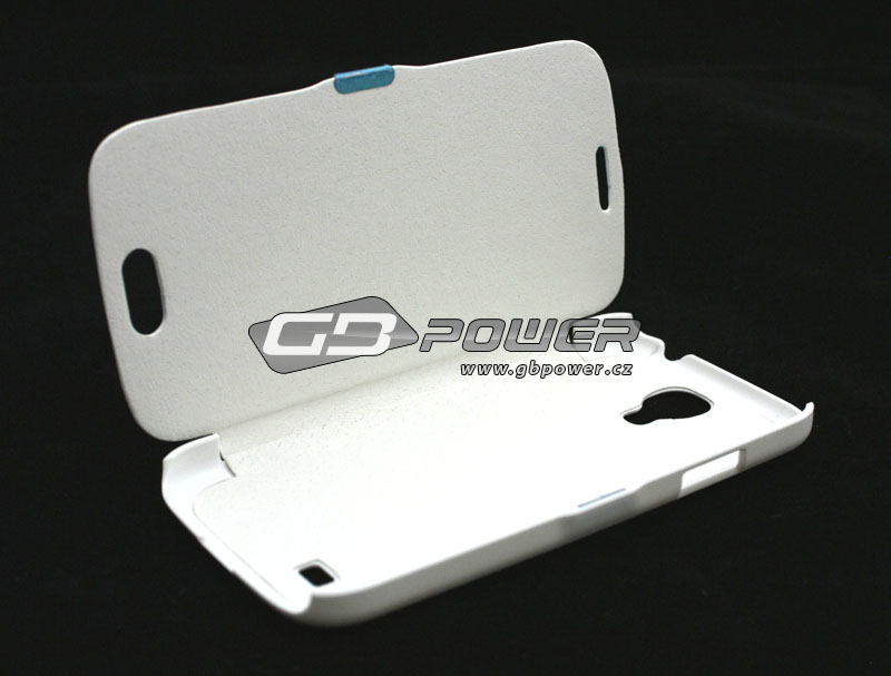 Pouzdro flip Samsung I9500 Galaxy S4 bílé blistr