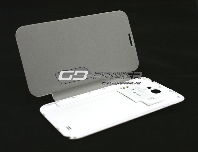 Pouzdro flip Samsung Galaxy Note II N7100 bílé blistr EMPA MOOSIDE
