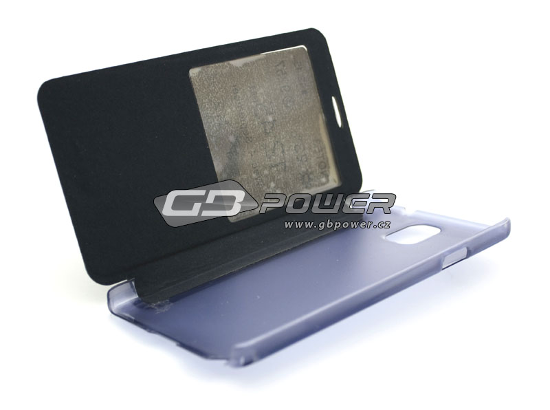 Pouzdro flip Samsung N9005 Galaxy Note 3 pebble blue blistr 1 okno
