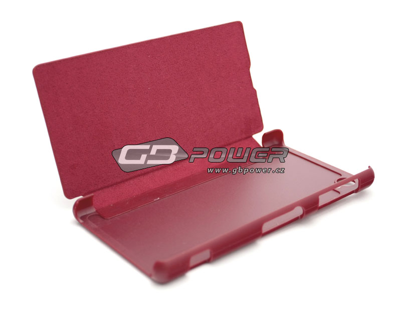 Pouzdro flip Sony Xperia Z1 červené blistr