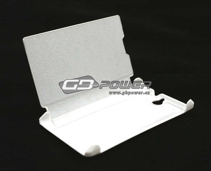 Pouzdro flip Sony C1605 Xperia E bílé blistr