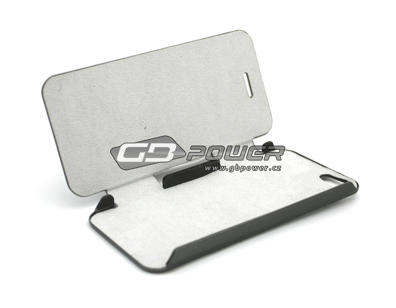 Pouzdro flip iPhone 5 / 5S šedé kov blistr