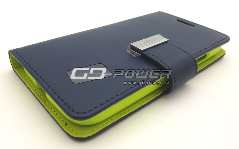 Pouzdro Rich Diary Mercury Samsung I9500 Galaxy S4 modro zelené