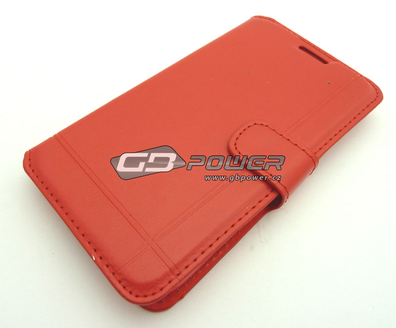 Pouzdro Leather Samsung G900 Galaxy S5 červené