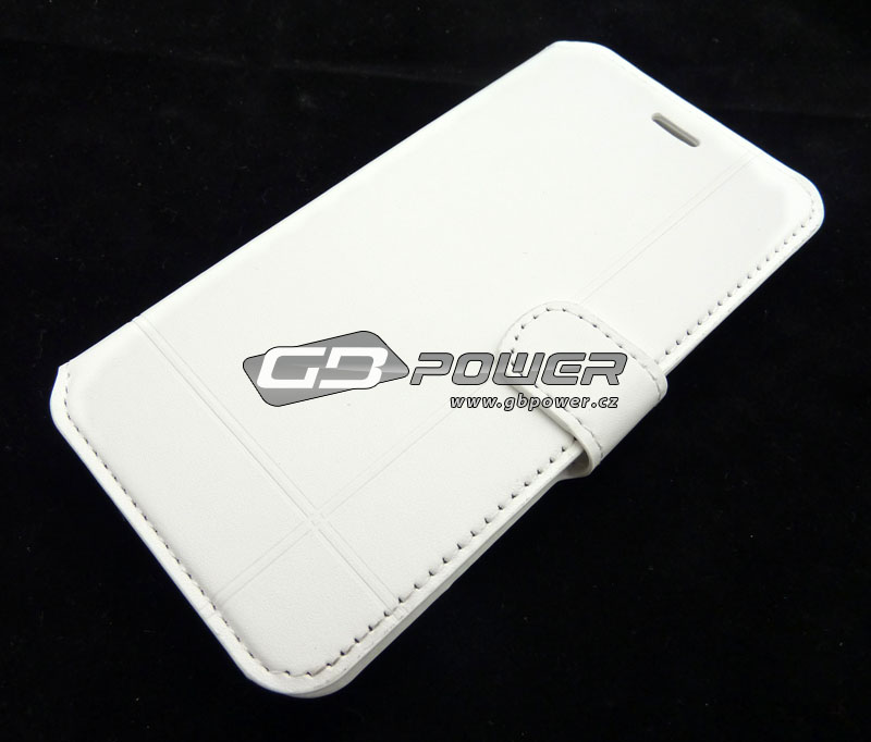 Pouzdro Leather Apple iPhone 6 Plus bílé
