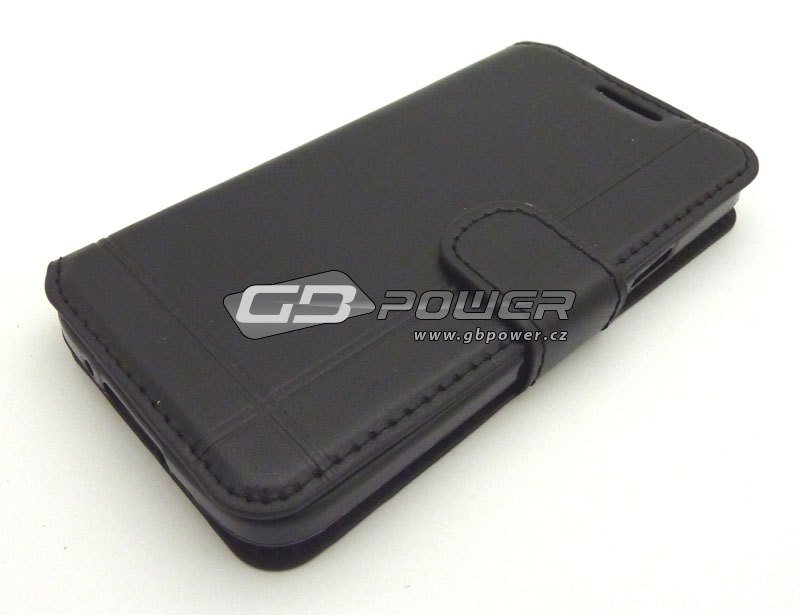Pouzdro Leather Samsung G800F Galaxy S5 Mini černé