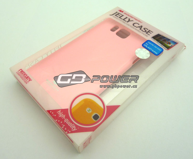 Pouzdro Jelly Mercury Samsung G850F Galaxy Alpha světle růžové