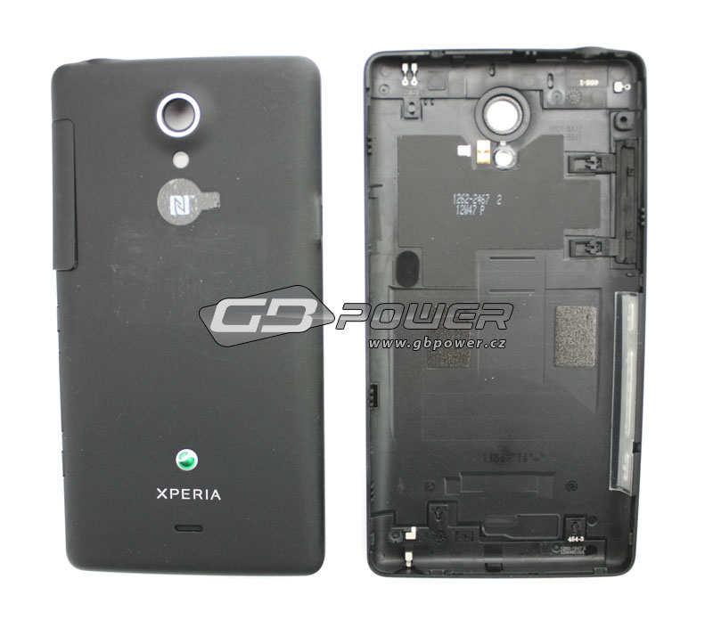 Sony LT30P Xperia T Kryt baterie + krytka SIM + tlačítka černý originální