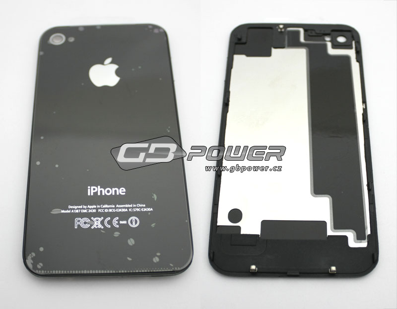 Apple iPhone 4S Kryt baterie černý sklo (A1387)