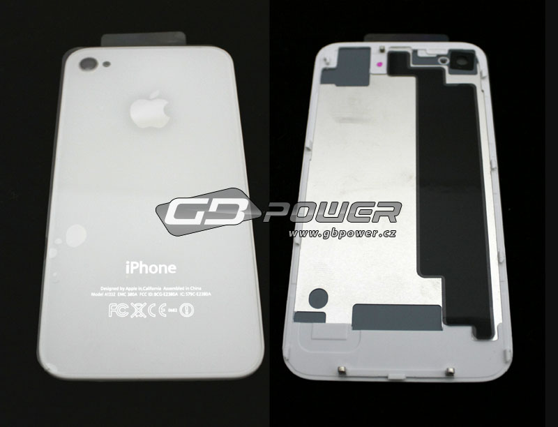 Apple iPhone 4S Kryt baterie bílý sklo (A1387)