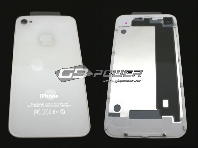 Apple iPhone 4 Kryt baterie bílý sklo (A1332)