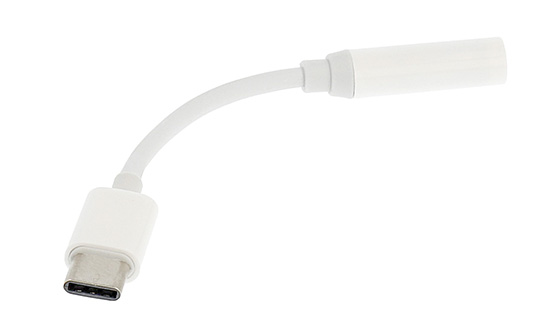 Adaptér sluchátek micro USB type-C jack 3,5mm bílý