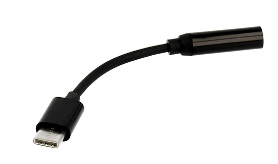 Adaptér sluchátek micro USB type-C jack 3,5mm černý