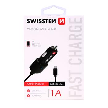 Autonabíječka SWISSTEN Micro USB 1A Power