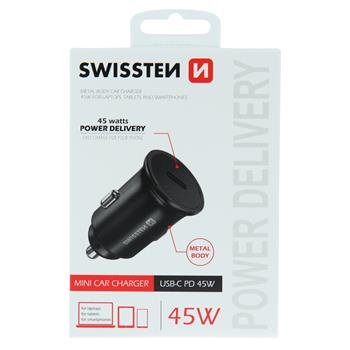 Autonabíječka SWISSTEN Power Delivery 3.0 45W černá