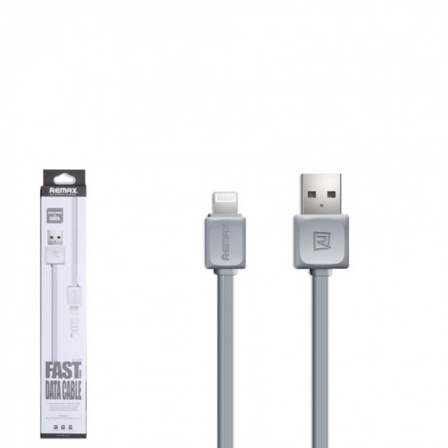 Datový kabel Apple iPhone 5 / 5S / 6 / 6S / 7 REMAX Fast data lightning RC-008i šedý
