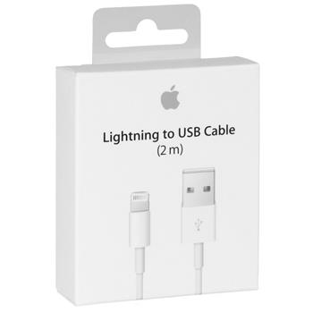 Datový kabel Apple iPhone 5 / 5S / 6 / 7 MD819 bílý  2m originální retail pack