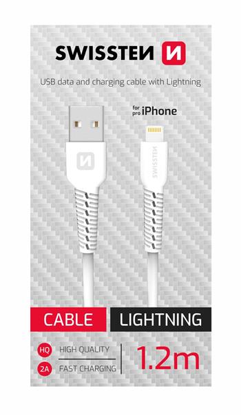 Datový kabel SWISSTEN USB / Lightning 1,2 m bílý
