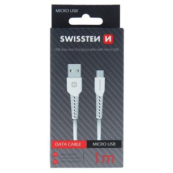 Datový kabel SWISSTEN USB / Micro USB 1,0m bílý