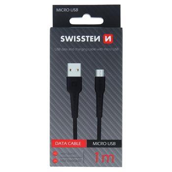 Datový kabel SWISSTEN USB / Micro USB 1,0m černý