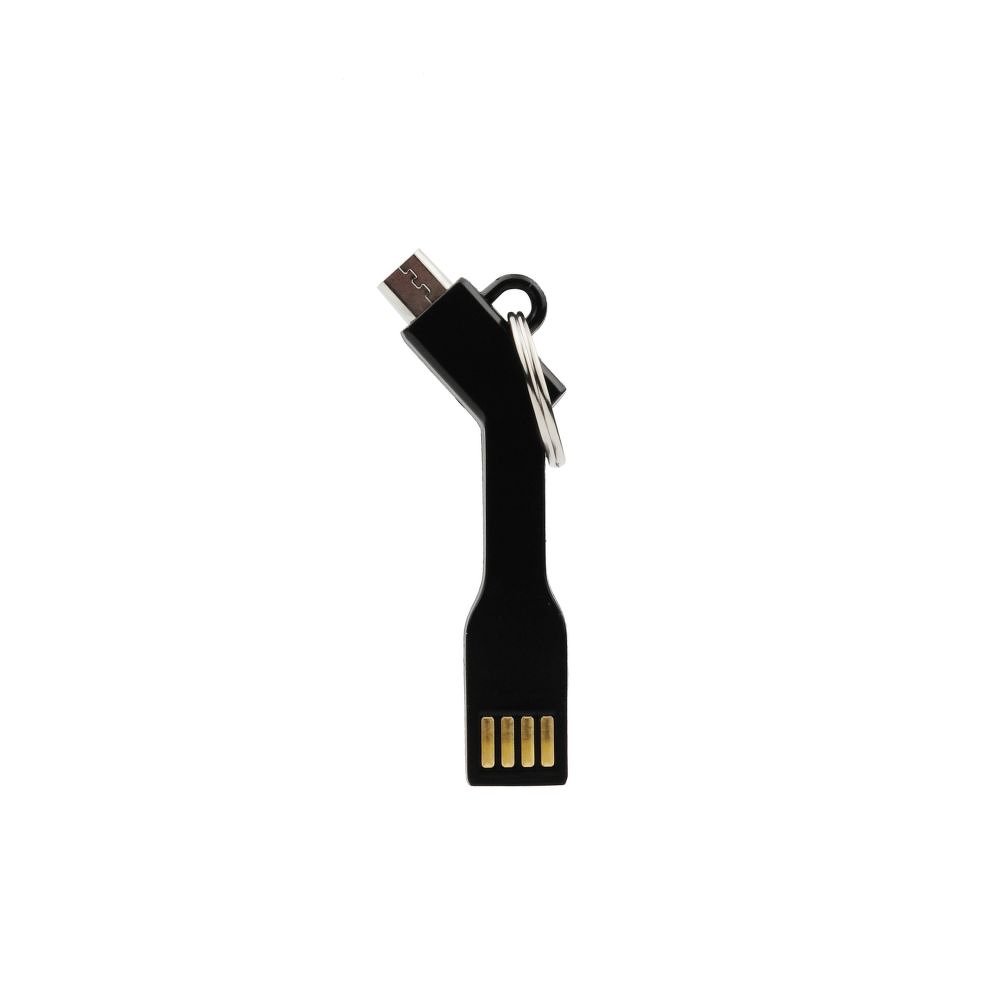 Datový kabel micro USB přívěšek černý