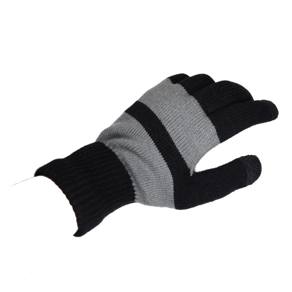 Dotykové rukavice černo šedé 22x12cm