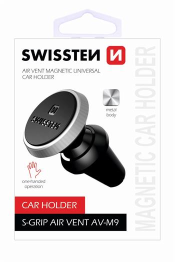 Držák do auta magnetický SWISSTEN S-GRIP AV-M9 černo-stříbrný