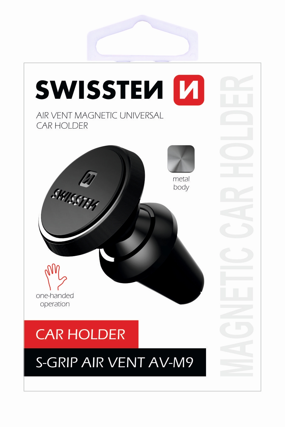 Držák do auta magnetický SWISSTEN S-GRIP AV-M9 černý