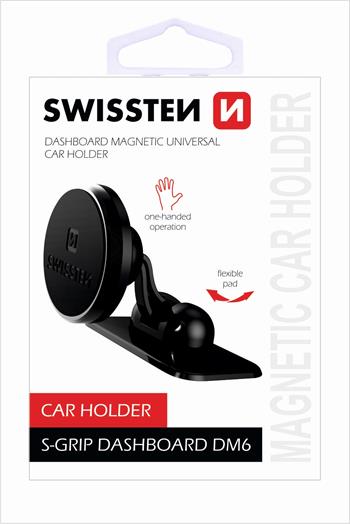 Držák do auta magnetický SWISSTEN S-GRIP Dashboard DM6 černý