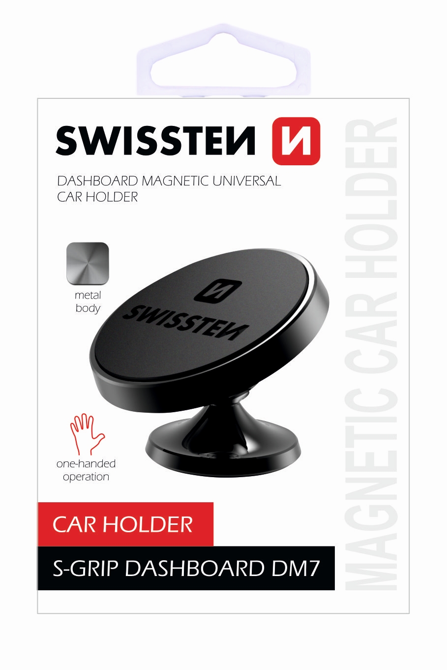 Držák do auta magnetický SWISSTEN S-GRIP Dashboard DM7 černý