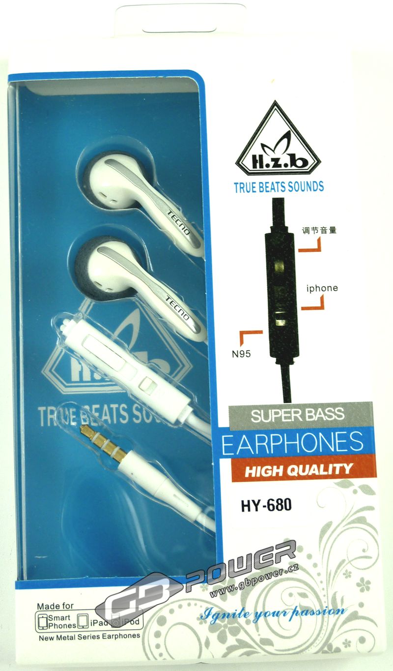 Hands Free SuperBass HY-680 bílé