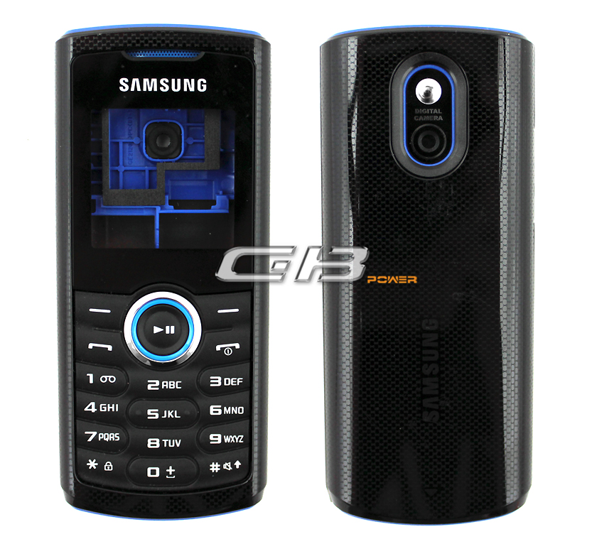 Kryt Samsung E2120 černo modrý komplet + klávesnice originální demontáž