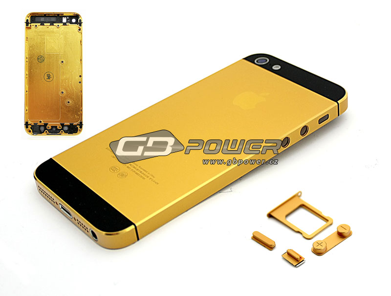 Apple iPhone 5 Kryt baterie černo zlatý