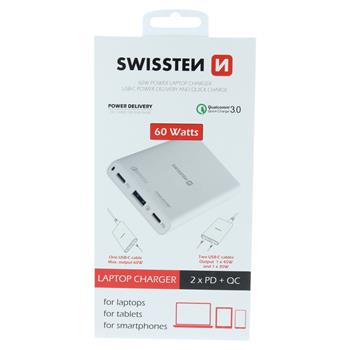 Nabíječka SWISSTEN 60W PD3.0 & QC4 PPS Pro Notebook a MacBook