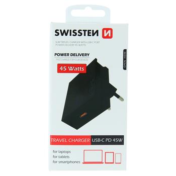 Nabíječka SWISSTEN Power Delivery 3.0 45W černá