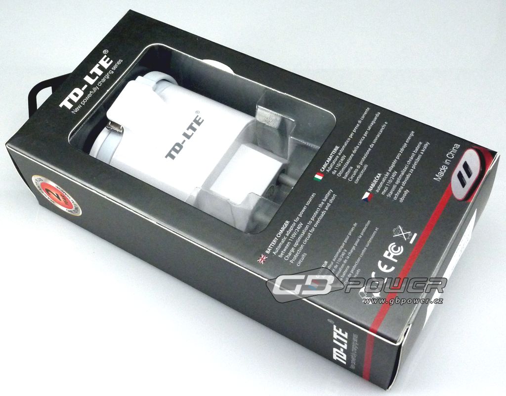 Nabíječka micro USB TD-T25 bílá 2,4A blistr + 2xUSB