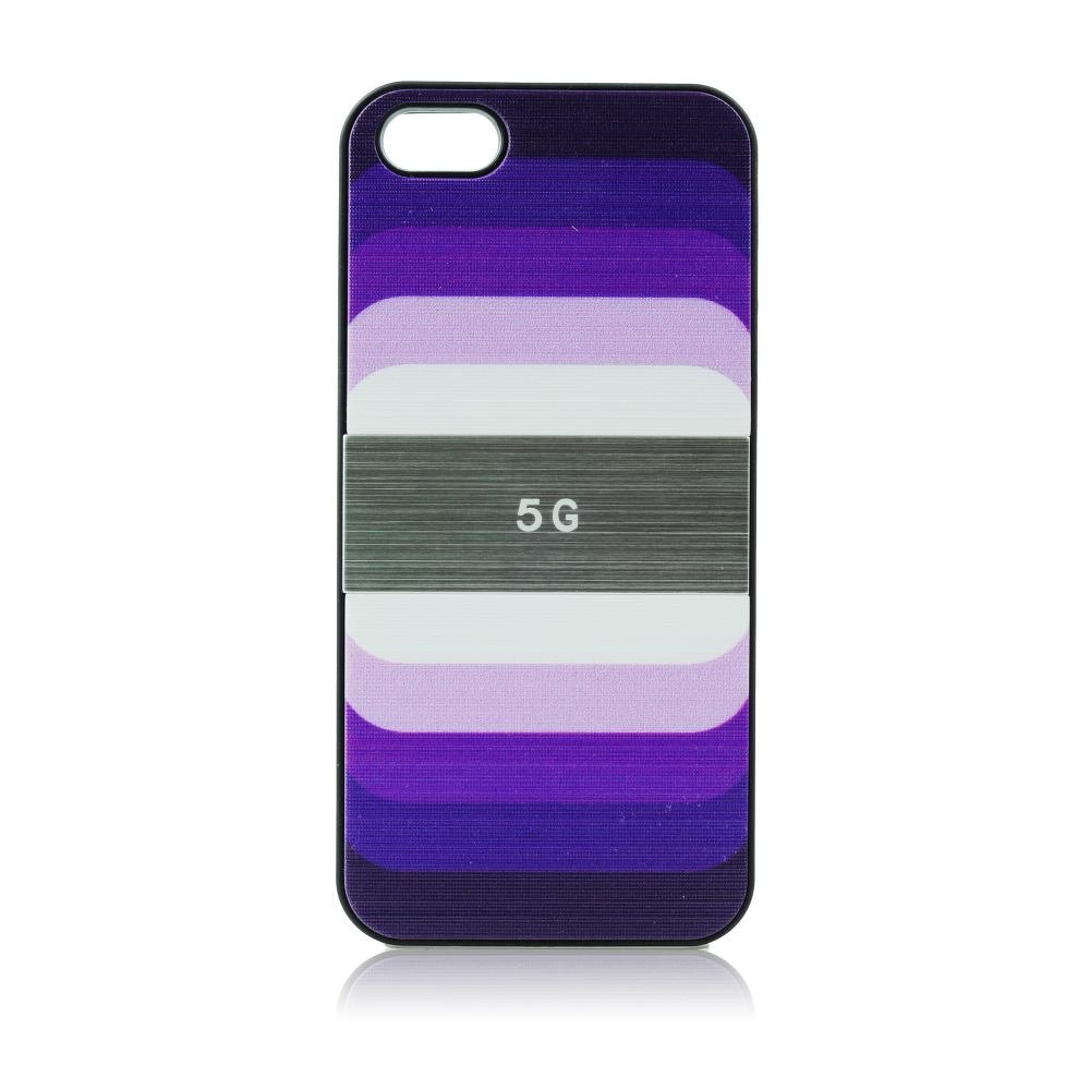 Pouzdro Back Case Blun Rainbow iPhone 5 fialové