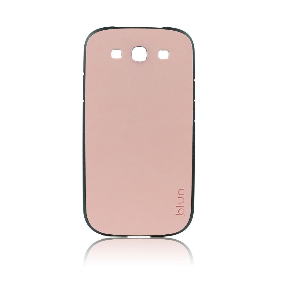 Pouzdro Back Case Blun Samsung I9300 Galaxy S3 vzor kůže světle růžové