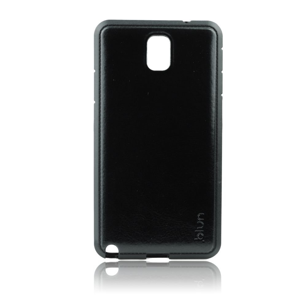 Pouzdro Back Case Blun Samsung N9000 Galaxy Note 3 vzor kůže černé