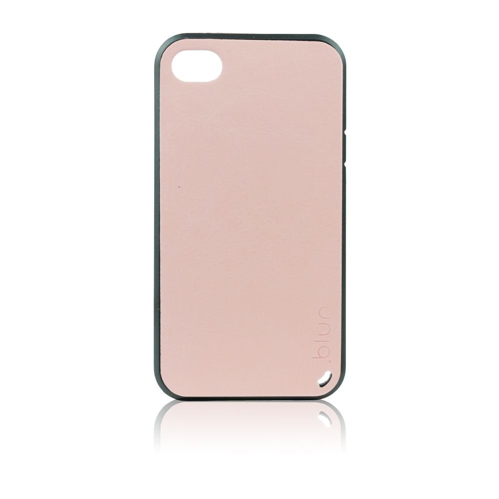 Pouzdro Back Case Blun iPhone 4 / 4S vzor kůže světle růžové
