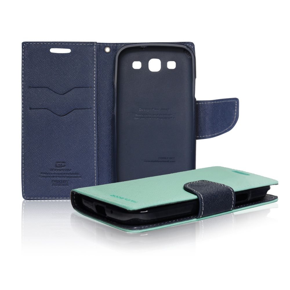 Pouzdro Fancy Diary Mercury Apple iPhone 4 / 4S modro mátové