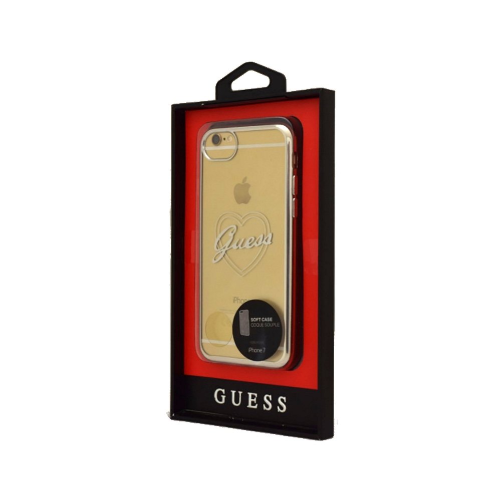 Pouzdro Hardcase Guess GUHCP7TRHS Apple iPhone 7 stříbrné