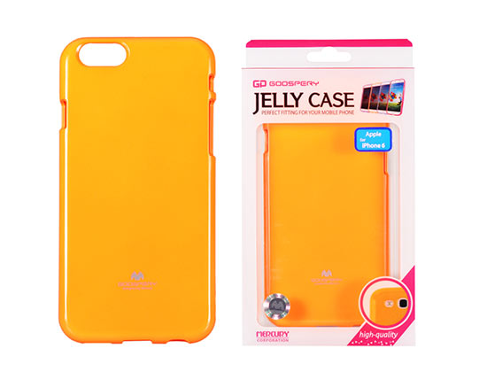Pouzdro Jelly Mercury Fluo Apple iPhone 6  5,5 Plus oranžové