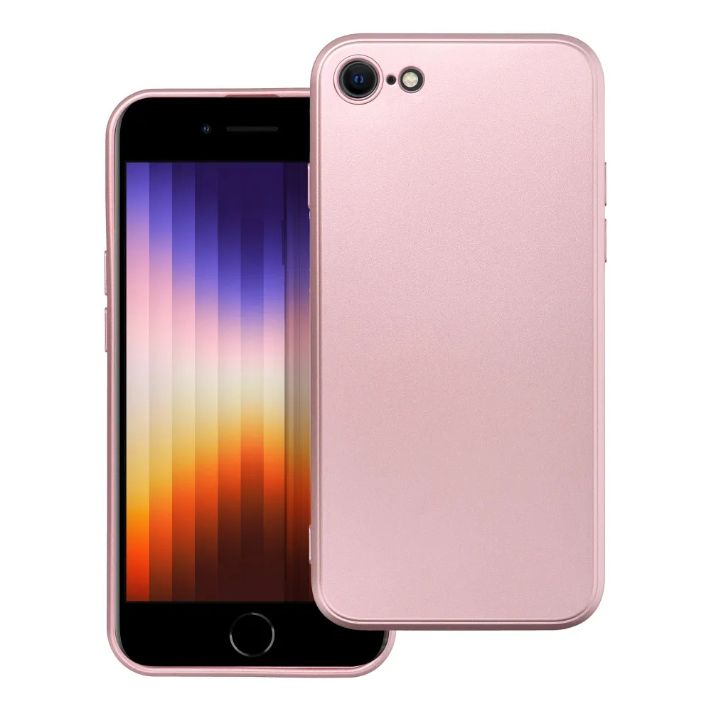 Pouzdro Metallic pro Apple iPhone 12 / 12 Pro růžové