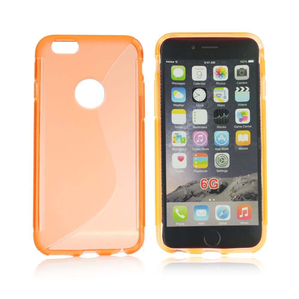 Pouzdro S-Case Apple iPhone 6 4,7 vzor S oranžové