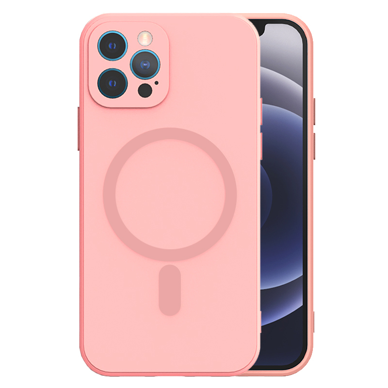 Pouzdro Tel Protect Magsilicone Case pro Apple iPhone 14 světle růžové